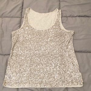 J Crew Sequin Tank Top